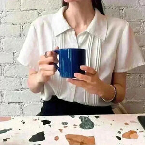 Vintage El Corte Ingles White Travel Button Up Shirt Vacation Cabana 2XL